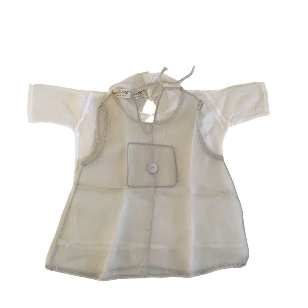 Mimi SISCO MADE IN ITALY SZ:3 MONTHS 2 SHEER LAYERS OF WHITE AND GRAY